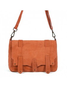 Luksuzna Talijanska torba od prave kože VERA ITALY "Narania", boja narančasta, 23x28cm