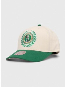 Pamučna kapa sa šiltom Mitchell&Ness Boston Celtics boja: bijela, s aplikacijom