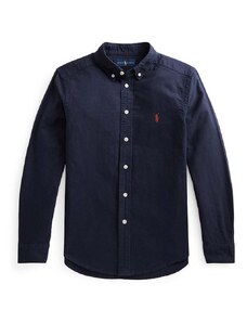 Dječja pamučna košulja Polo Ralph Lauren boja: tamno plava
