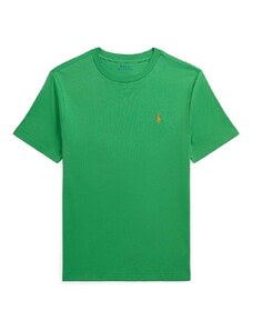 Dječja pamučna majica kratkih rukava Polo Ralph Lauren boja: zelena, bez uzorka