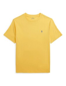Dječja pamučna majica kratkih rukava Polo Ralph Lauren boja: žuta, bez uzorka