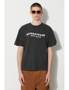 Pamučna majica Human Made Graphic za muškarce, boja: crna, s tiskom, HM26TE009