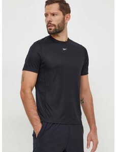 Majica kratkih rukava za trčanje Reebok boja: crna, s uzorkom, 100070571