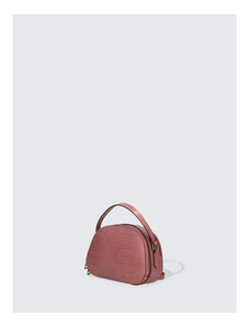 Mala luksuzna ružičasta kožna crossbody torbica Abigail VERA PELLE