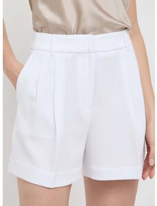 Kratke hlače MICHAEL Michael Kors za žene, boja: bijela, bez uzorka, visoki struk