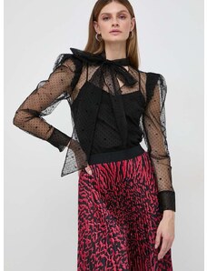 Bluza Karl Lagerfeld za žene, boja: crna, bez uzorka