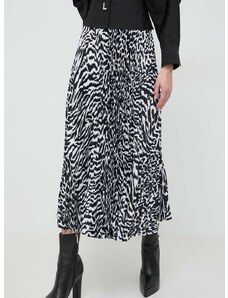 Suknja Karl Lagerfeld boja: crna, midi, širi se prema dolje