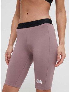 Kratke hlače za trening The North Face boja: ružičasta, bez uzorka, srednje visoki struk
