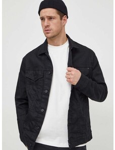 Traper jakna Pepe Jeans za muškarce, boja: crna, za prijelazno razdoblje
