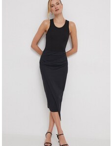 Suknja Calvin Klein boja: crna, midi, pencil