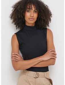 Bodi Calvin Klein za žene, boja: crna, s poludolčevitom