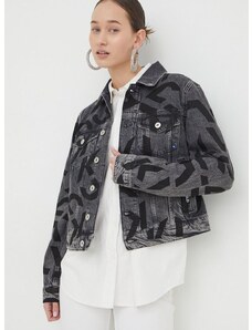 Traper jakna Karl Lagerfeld Jeans za žene, boja: siva, za prijelazno razdoblje