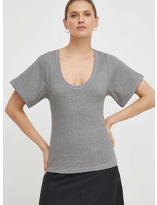 Majica kratkih rukava By Malene Birger za žene, boja: siva