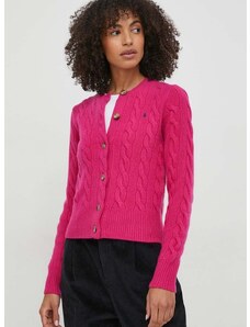 Vuneni kardigan Polo Ralph Lauren boja: ružičasta