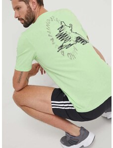 Majica kratkih rukava za trening adidas Performance Training Essential boja: zelena, s tiskom