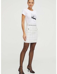 Suknja Guess boja: bijela, mini, pencil