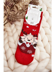 Kesi Women's Christmas Socks with Red Reindeer
