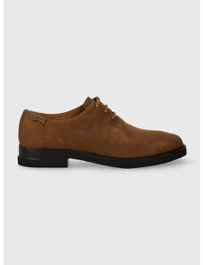 Cipele od nubuk kože Camper Iman boja: smeđa, ravni potplat, K200685.028