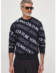 Pulover Versace Jeans Couture za muškarce, boja: crna, lagani