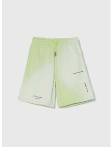 Dječje pamučne kratke hlače Calvin Klein Jeans boja: zelena
