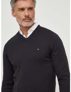 Pamučni pulover Tommy Hilfiger boja: crna, lagani