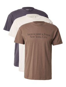 Abercrombie & Fitch Majica boja pijeska / smeđa / tamo siva