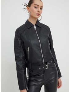 Jakna Karl Lagerfeld Jeans za žene, boja: crna, za prijelazno razdoblje