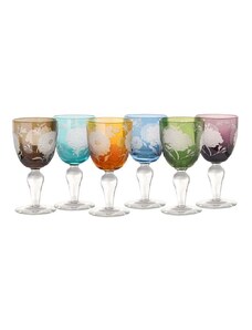 Set čaša Pols Potten Peony Multicolor 6-pack