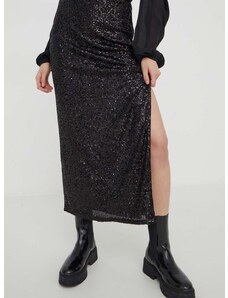 Suknja Abercrombie & Fitch boja: crna, midi, ravna