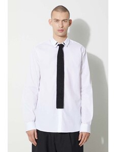 Košulja Neil Barrett SLIM BOLT COLLAR DETAIL za muškarce, boja: bijela, slim, s klasičnim ovratnikom, NBV6CM170C.V000S.100