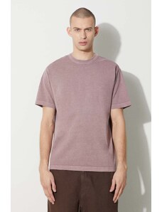 Pamučna majica Carhartt WIP S/S Taos T-Shirt za muškarce, boja: ružičasta, bez uzorka, I032847.1XFGD