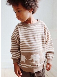 Dječji pulover s postotkom vune Konges Sløjd boja: bež, lagani
