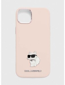 Etui za telefon Karl Lagerfeld iPhone 15 Plus / 14 Plus 6.7'' boja: ružičasta