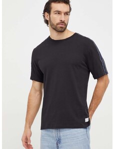 Pamučna majica Tommy Hilfiger boja: crna, bez uzorka