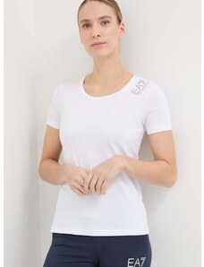 Majica kratkih rukava EA7 Emporio Armani za žene, boja: bijela