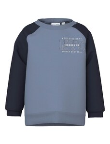 NAME IT Sweater majica 'VOLMAR' golublje plava / tamno plava / crna / bijela
