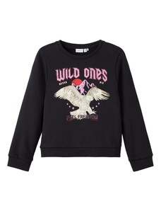 NAME IT Sweater majica 'Wild ones' bež / roza / svijetloroza / crna