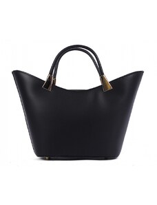 Luksuzna Talijanska torba od prave kože VERA ITALY "Amfiba", boja crna, 18x20-35cm