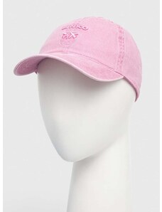 Pamučna kapa sa šiltom Pinko boja: ružičasta, bez uzorka