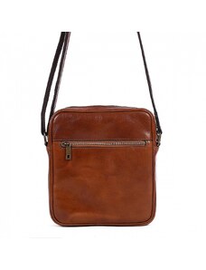 Luksuzna Talijanska torba od prave kože VERA ITALY "Ditorio", boja konjak, 24x23cm
