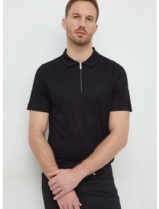 Pamučna polo majica Karl Lagerfeld boja: crna, s aplikacijom