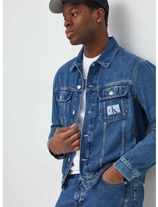Traper jakna Calvin Klein Jeans za muškarce, boja: tamno plava, za prijelazno razdoblje