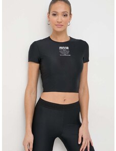 Majica kratkih rukava Versace Jeans Couture za žene, boja: crna