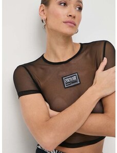 Majica kratkih rukava Versace Jeans Couture za žene, boja: crna