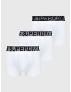 Bokserice Superdry 3-pack za muškarce, boja: bijela