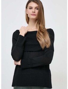 Vuneni pulover Max Mara Leisure za žene, boja: crna, lagani