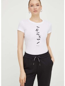 Pamučna majica Armani Exchange za žene, boja: bijela, 3DYT49 YJG3Z