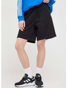 Kratke hlače adidas za žene, boja: crna, bez uzorka, visoki struk