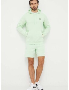 Dukserica adidas za muškarce, boja: zelena, s kapuljačom, bez uzorka