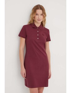 Haljina Lacoste boja: bordo, mini, ravna